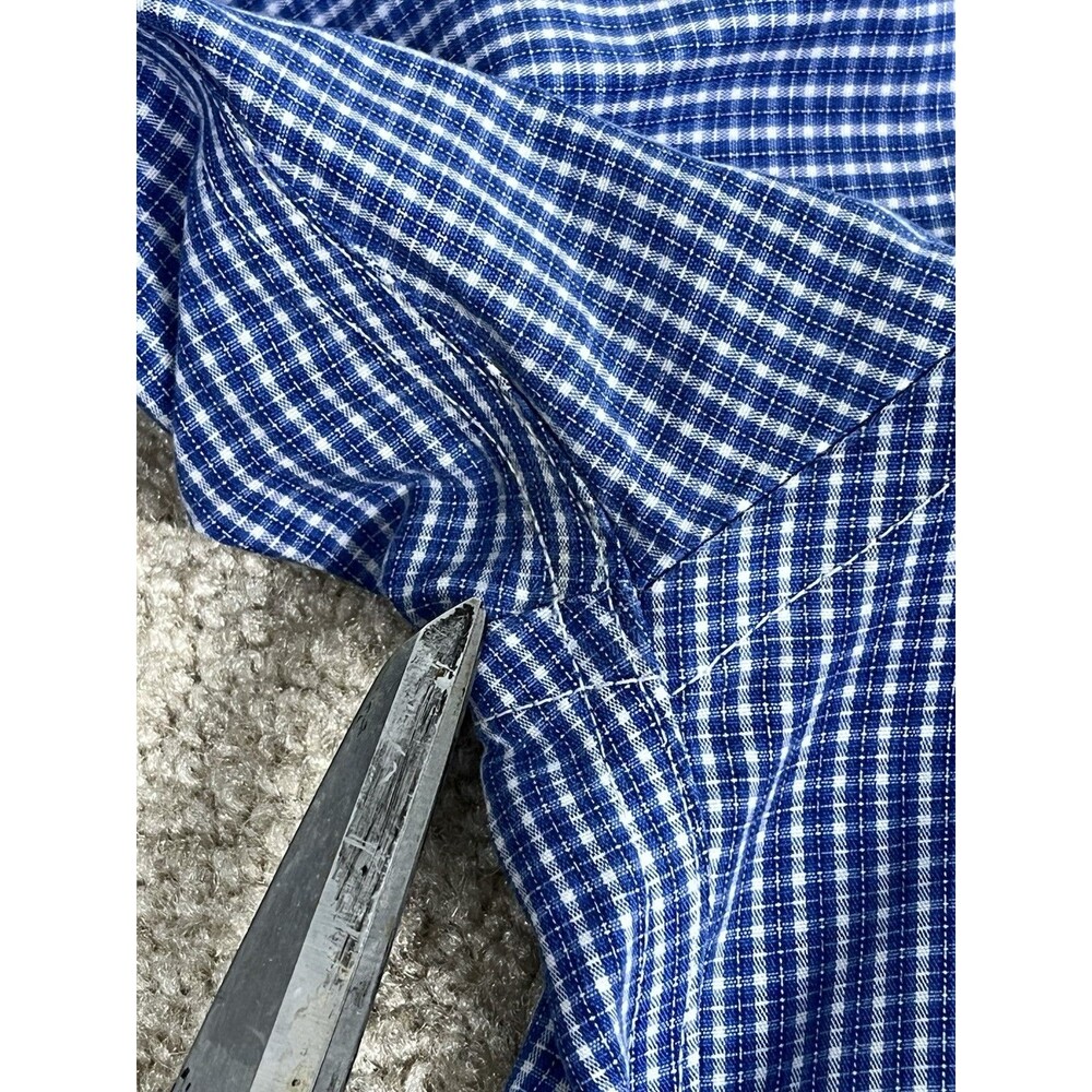 Brooks Brothers NON IRON Regular Fit Button Down Shirt Men M Cotton Blue Gingham - Picture 12 of 14